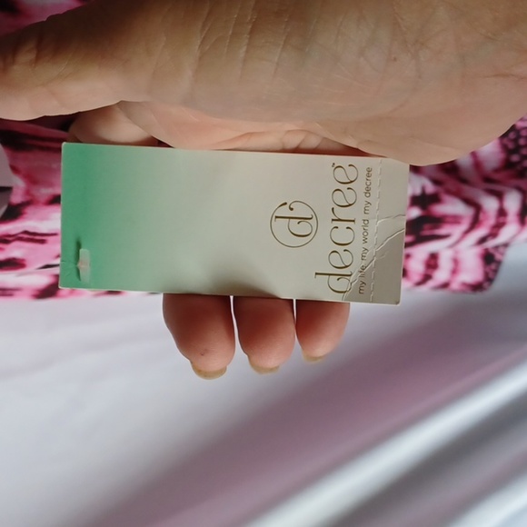 Decree Slip Dress size XL, pink & black, scoop front, v-back, lined, NWT - Picture 7 of 10